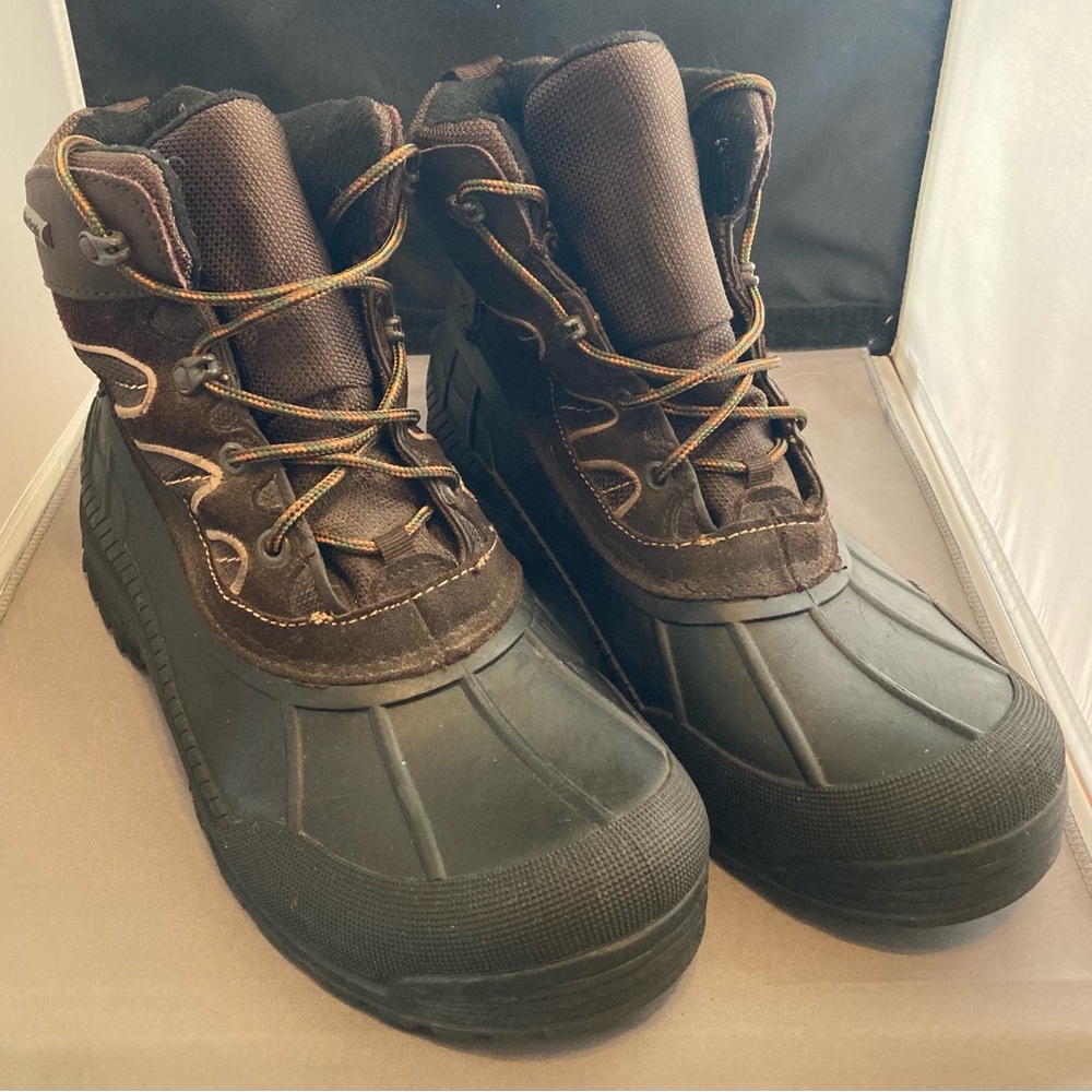 Men's Black and Brown Outdoor Boots
